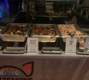 Event catering set up at wedding Hottsmoke BBQ Catering