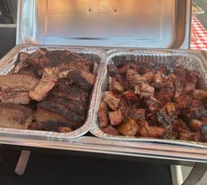 Hottsmoke catering tray filled with slow smoked brisket