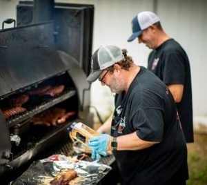 Pit master Hottsmoke BBQ at the smoke at catering event Boston MA